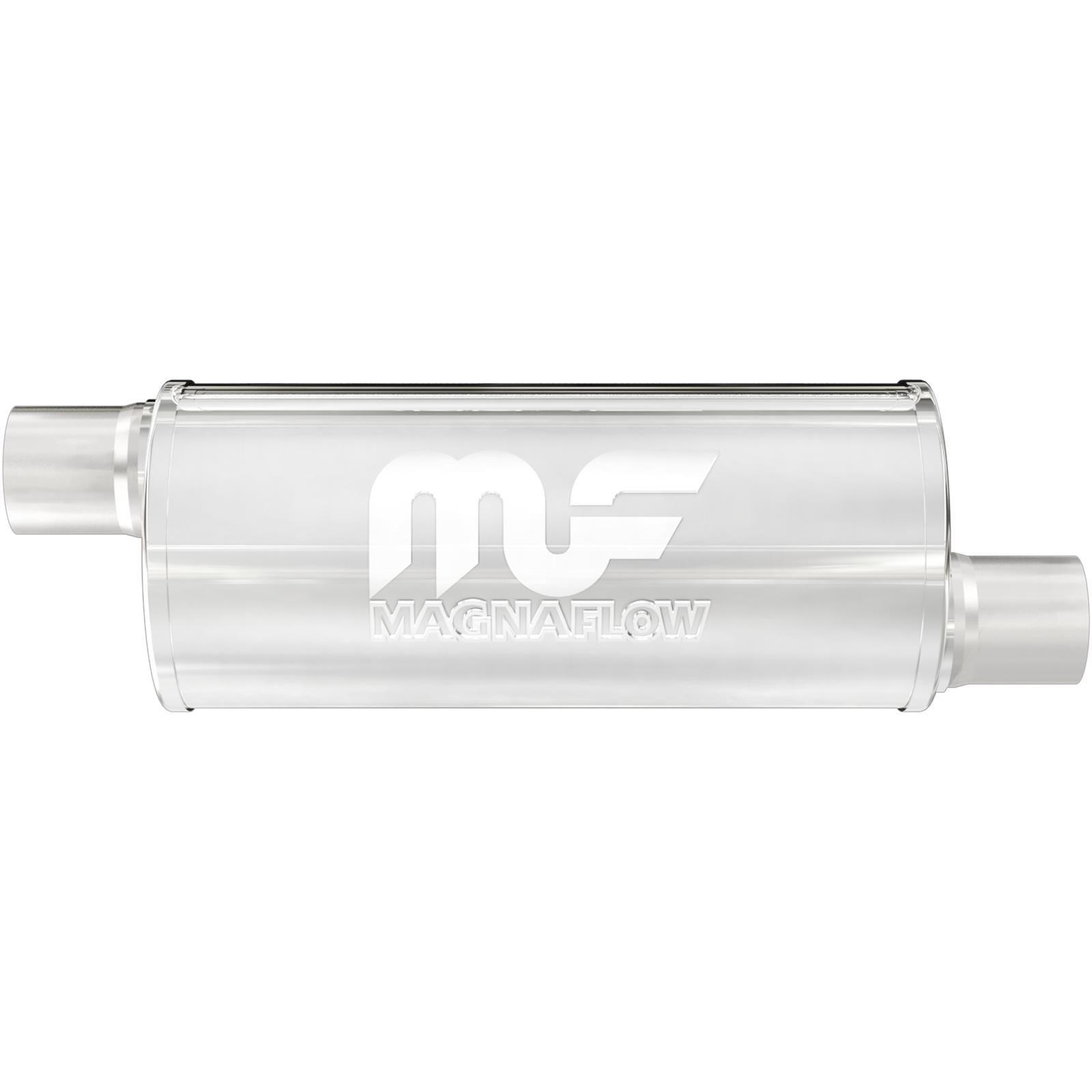 MagnaFlow 12634 6x6 Inch Round Offset/Offset Stainless Muffler