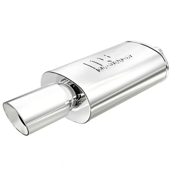 2.25/" IN 4/" OUT MagnaFlow 14807 Polished Street Muffler w// Dual Tips