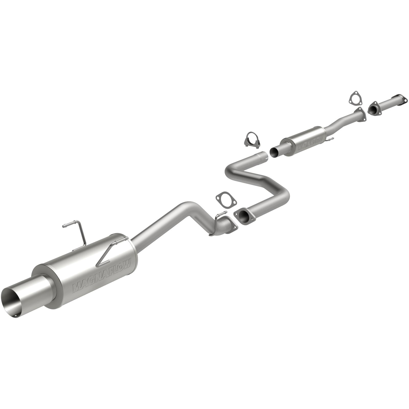 Exhaust 15646 1996-2000 Honda Civic Sedan 1.6L Exhaust System with Rear Exit, Polished