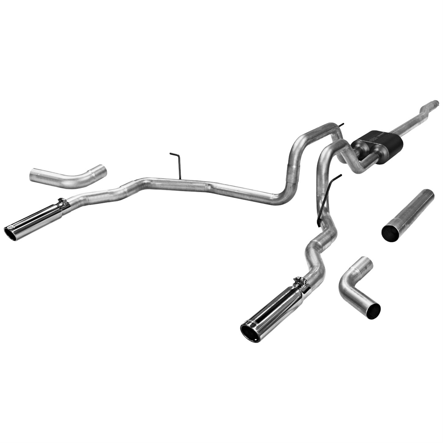 17417 Dual Rear & Side Exit Cat-Back Exhaust System for 2004-2008 Ford F-150 & Lincoln Mark LT