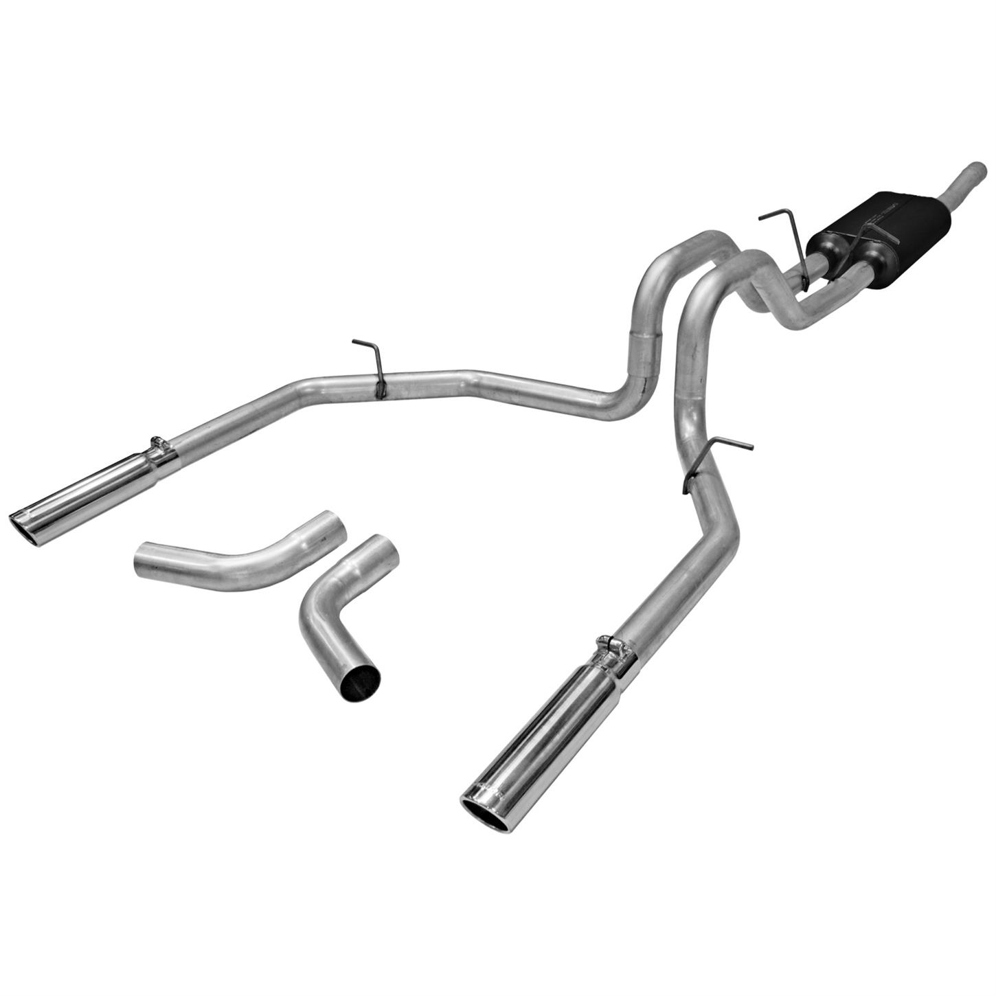17472 Force II, Dual Rear & Side Exit Cat-Back System for 1998-2003 Ford F-150