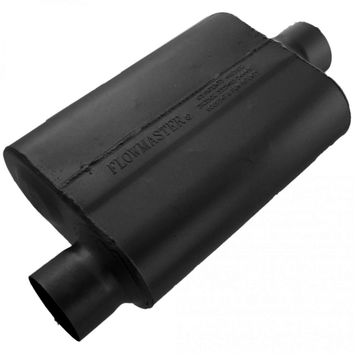 Flowmaster 43041 40 Series 3 In. Muffler, Offset Inlet-Centered Outlet