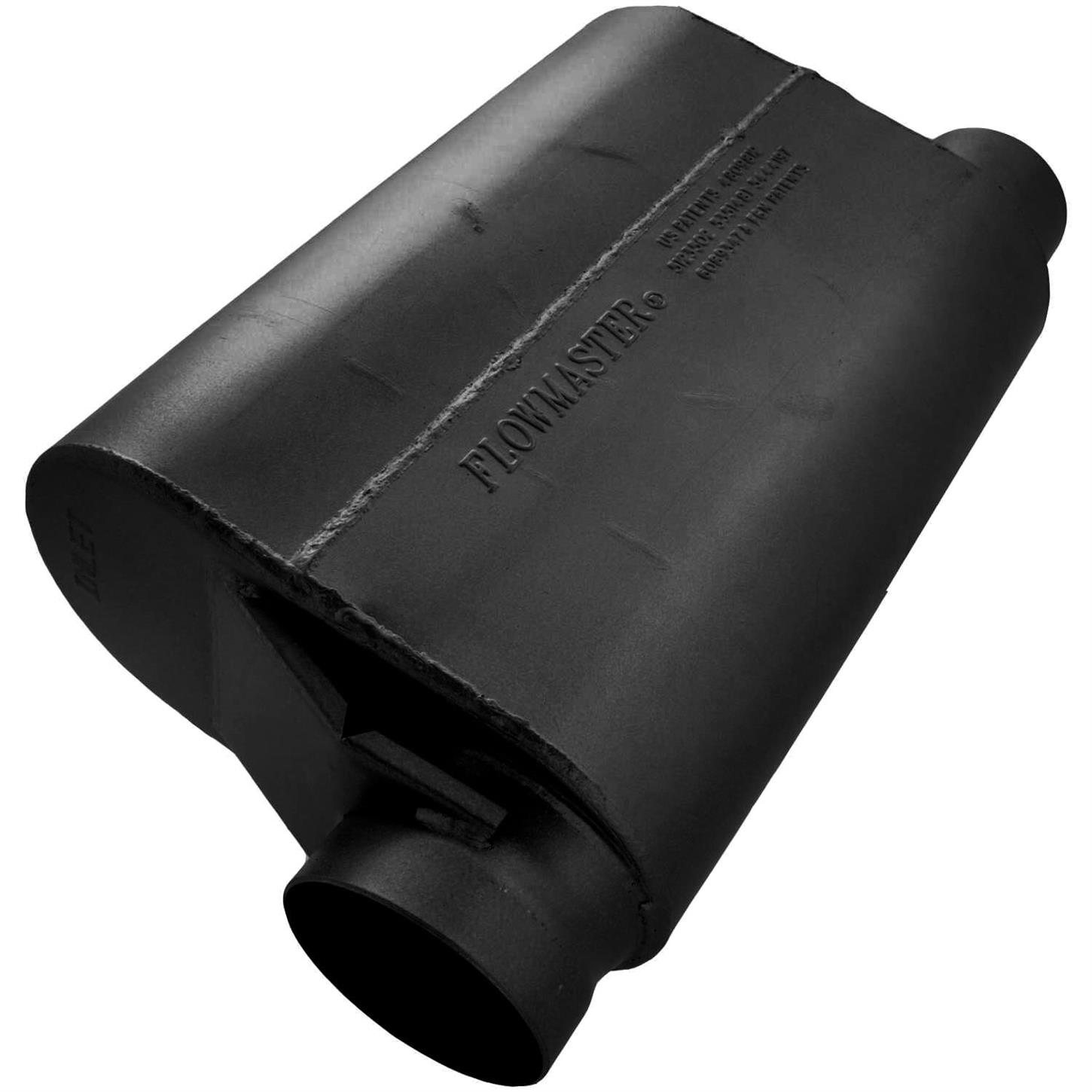 FLO53545-10 3.5 x 3 in. Universal 40 Delta Force Offset In & Out Muffler with 17.5 in. Long