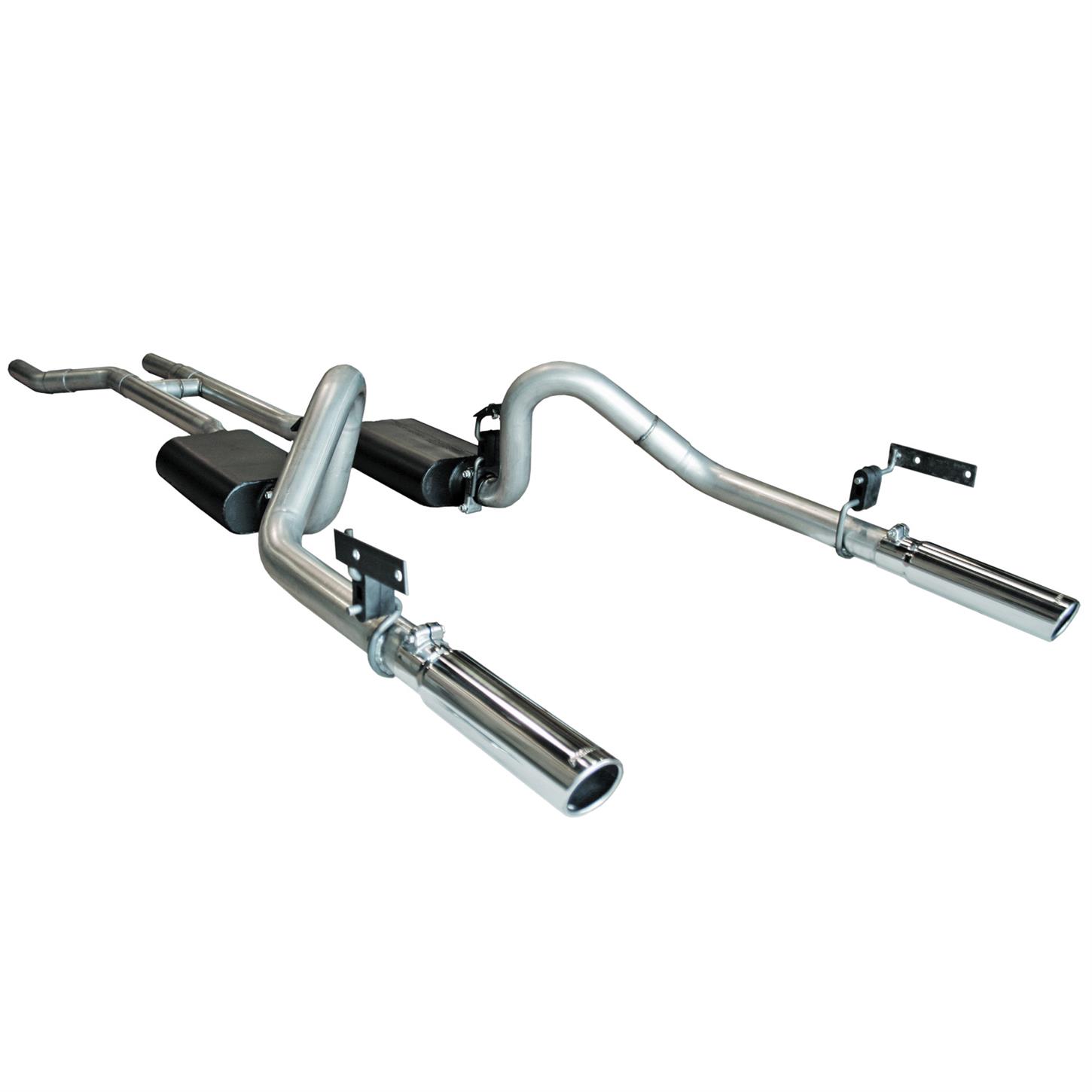 817281 Dual Rear Exit Header-Back System for 1967-1970 Ford Mustang