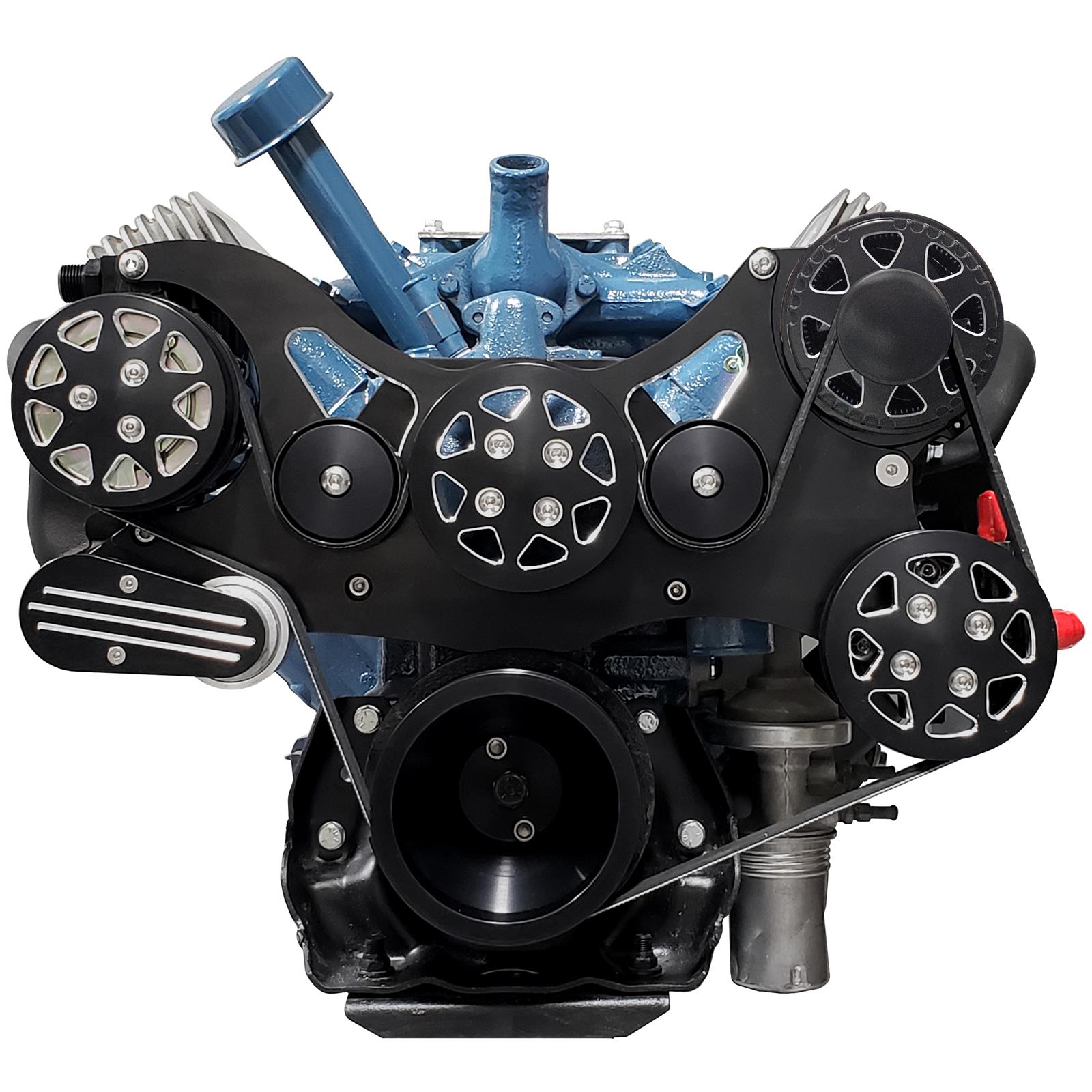 All American Billet FDS-FYB-201 Serpentine Kit, Ford Y Block, OP