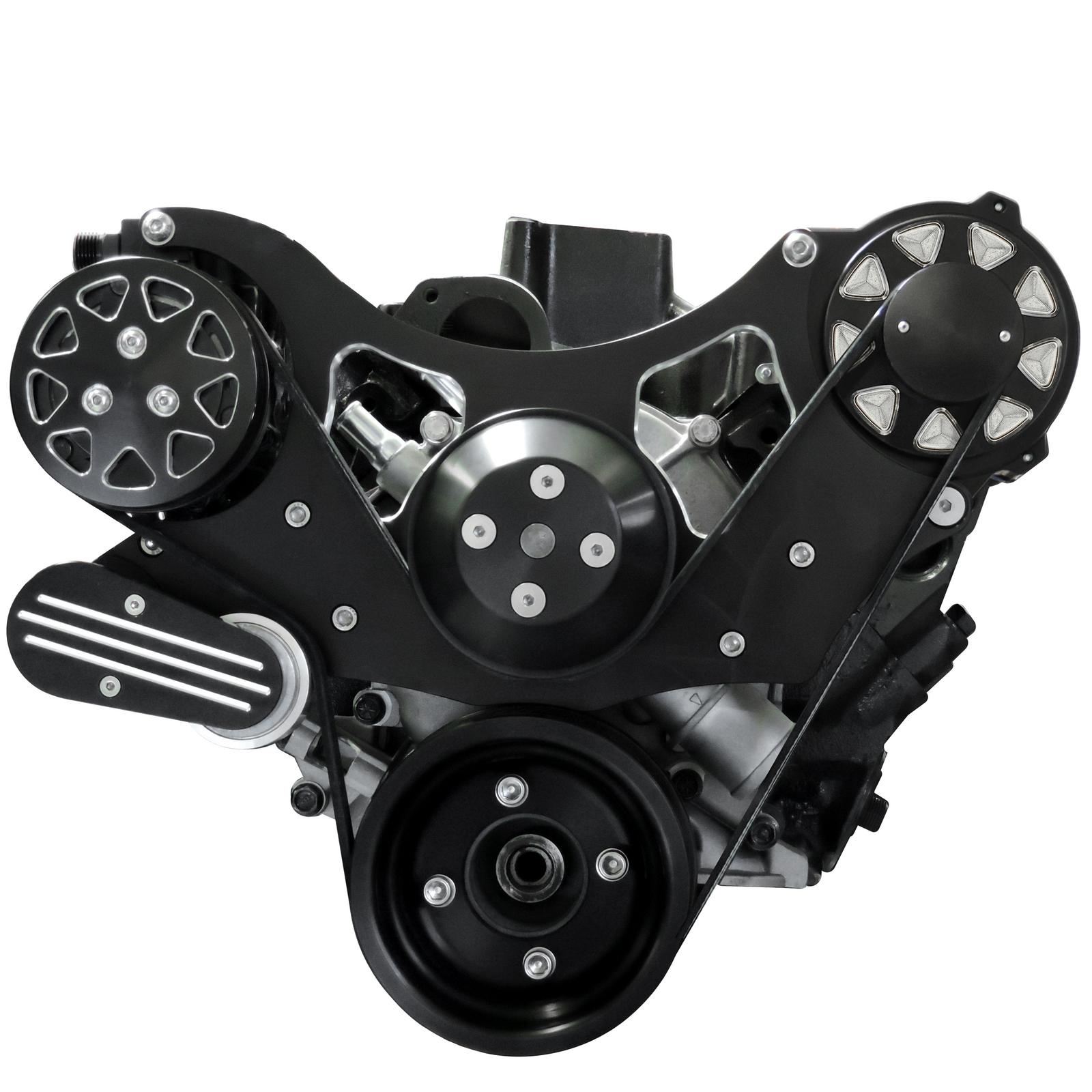 All American Billet FDS-SBF-202-FF Serpentine Kit, SBF, FF