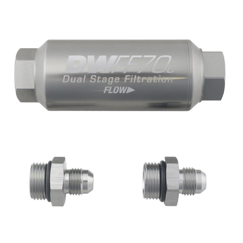 8-03-70C-010K-6 70 mm 6AN 10 Micron Compact In-Line Fuel Filter Kit