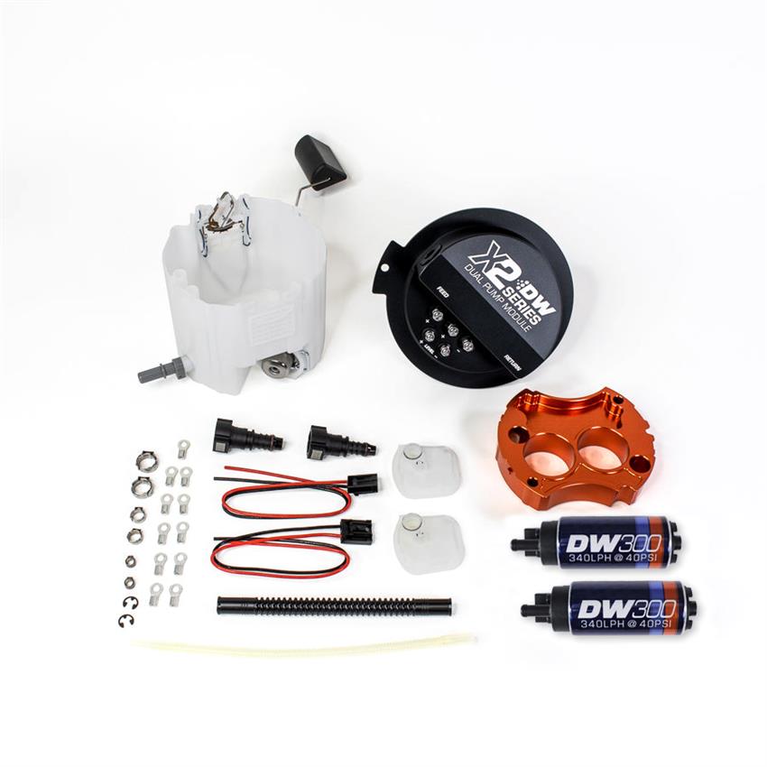 9-301-7002 Fuel Pump Module with 2 DW300S for 2010-2015 Chevy Camaro LS 3.7 V6 & SS LS3 X2 Series