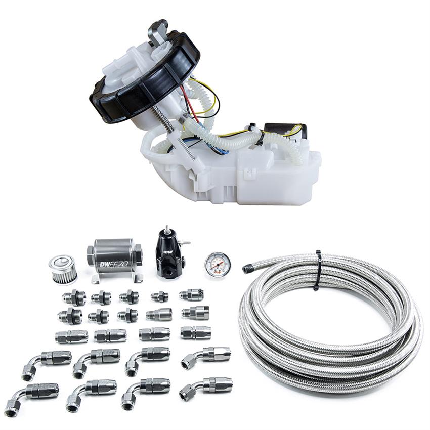 9-401-607-7040 DW400 Pump Module & Return Kit with CPE Fuel Lines for 2001-2005 Honda Civic & 2002-2006 Acura RSX