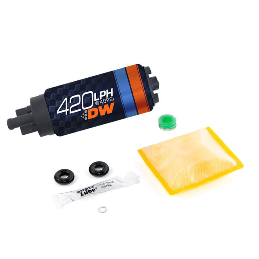 9-421-0847 DW420 Series 420LPH In-Tank Fuel Pump with Install Kit for Eclipse Turbo AWD 95-98
