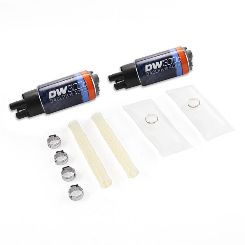 9-307-1033 340lph DW300C Compact Fuel Pump with Install Kit for 2003-2004 Ford Mustang Cobra