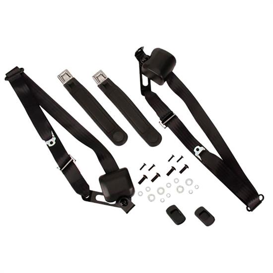 Morris MCSBGM9EBK 3Point Seat Belt Kit, 6673 El Camino, Bucket