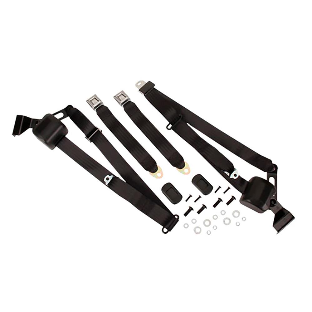 Morris MCSBGM-5-BK-BS 3-Point Seat Belt Kit, 68-73 Nova, Bench Seat