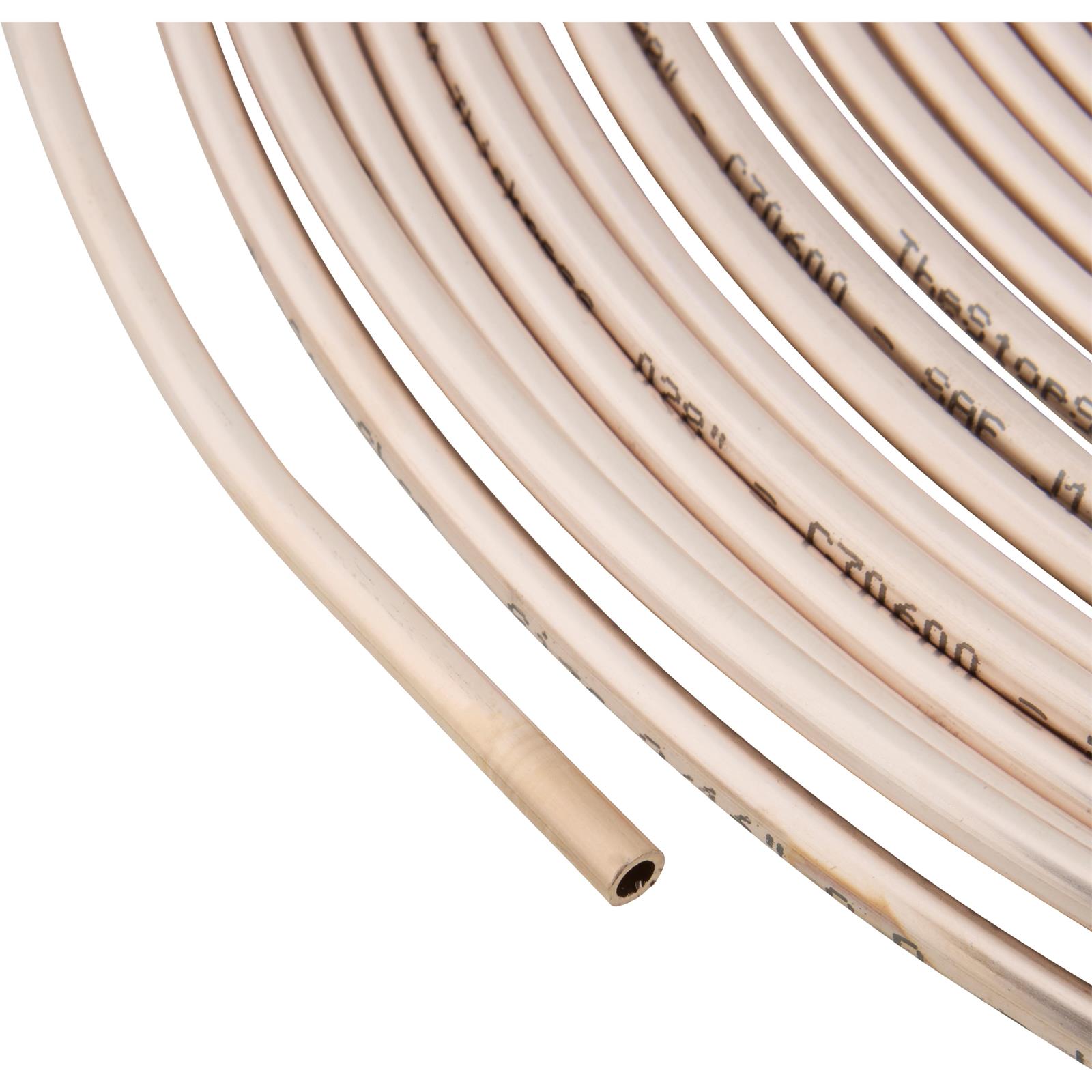 Force 10 Brakes 25-Ft Copper Nickel Brake Line Coil – 3/16" OD, Universal Fit, Easy To Bend