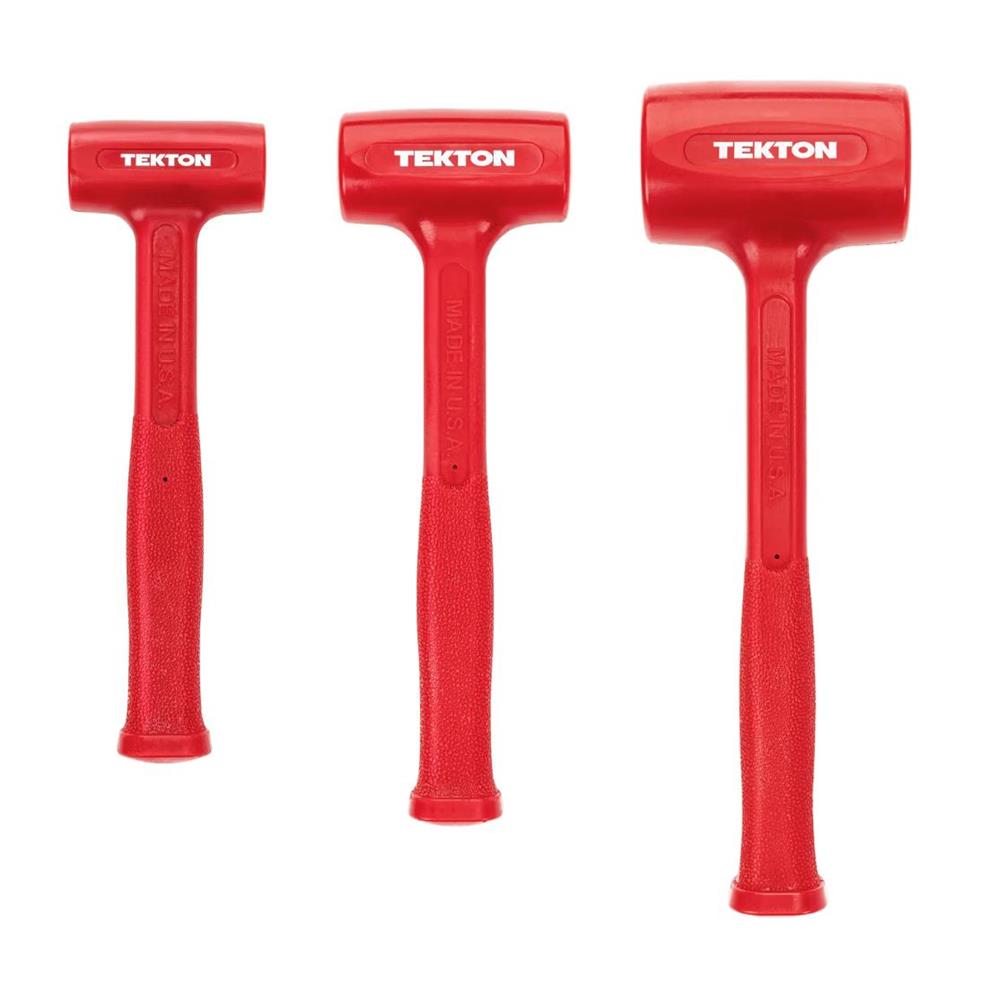 Tekton 3 Pc Dead Blow Hammer Set: 13, 21 & 39 oz Head Weights - Includes (HDB30013), (HDB30021) & (HDB30039) | Part #HDB93001