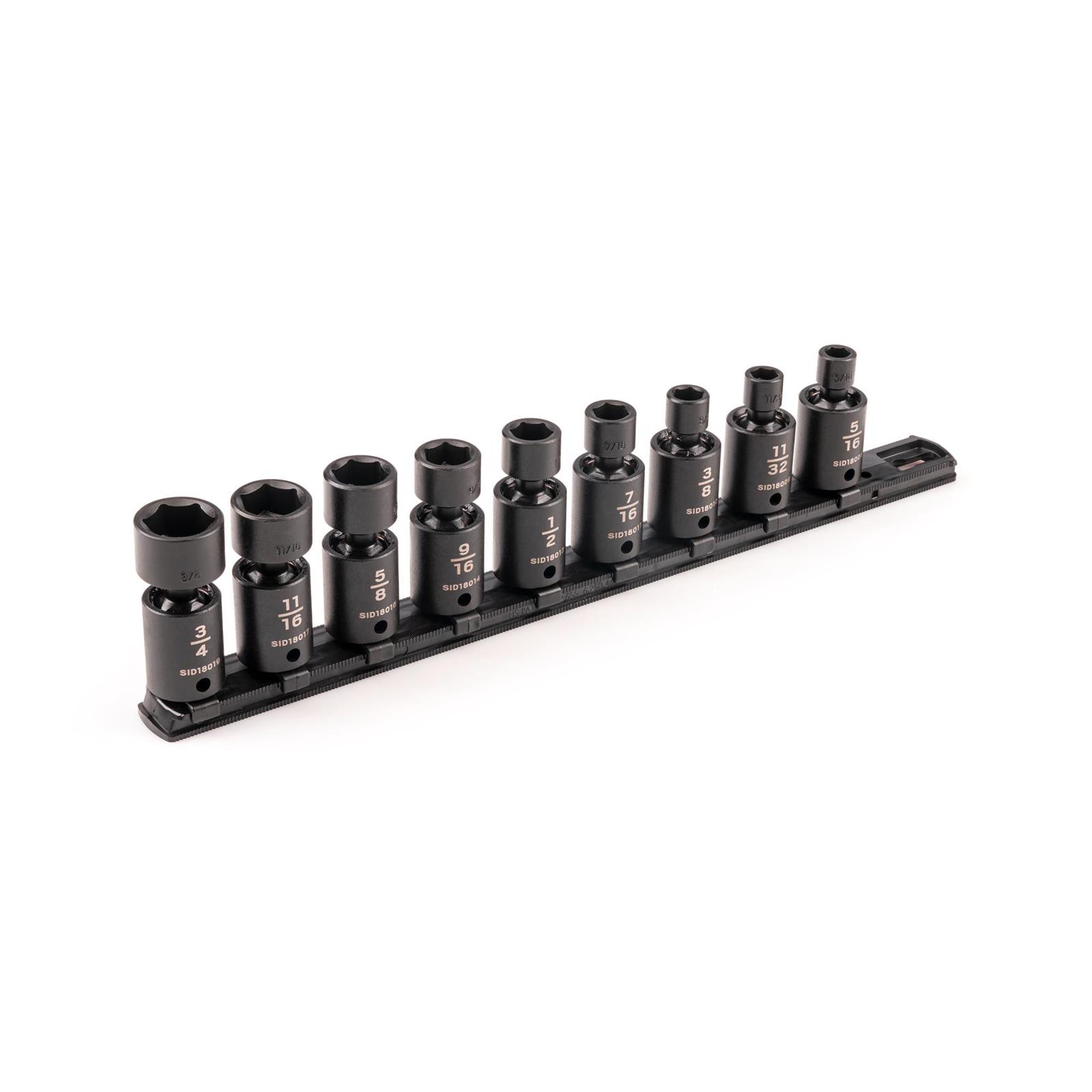 Tekton SID97100 3/8" Drive 6-Point Universal Joint Impact Sockets