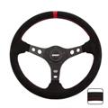 Grant 695 Suede Series Steering Wheel, 13-3/4 Inch, Black/Red