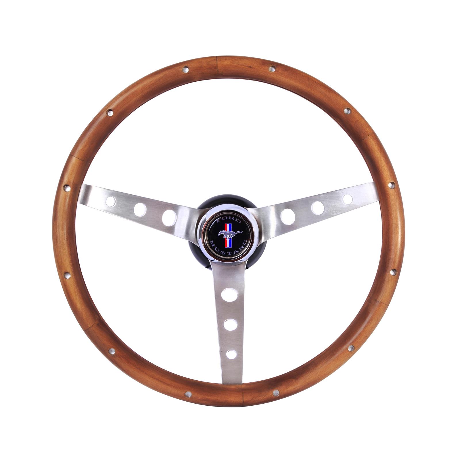 Grant 966 Classic Wood Steering Wheel w/ Mustang Horn Button, 15 Inch