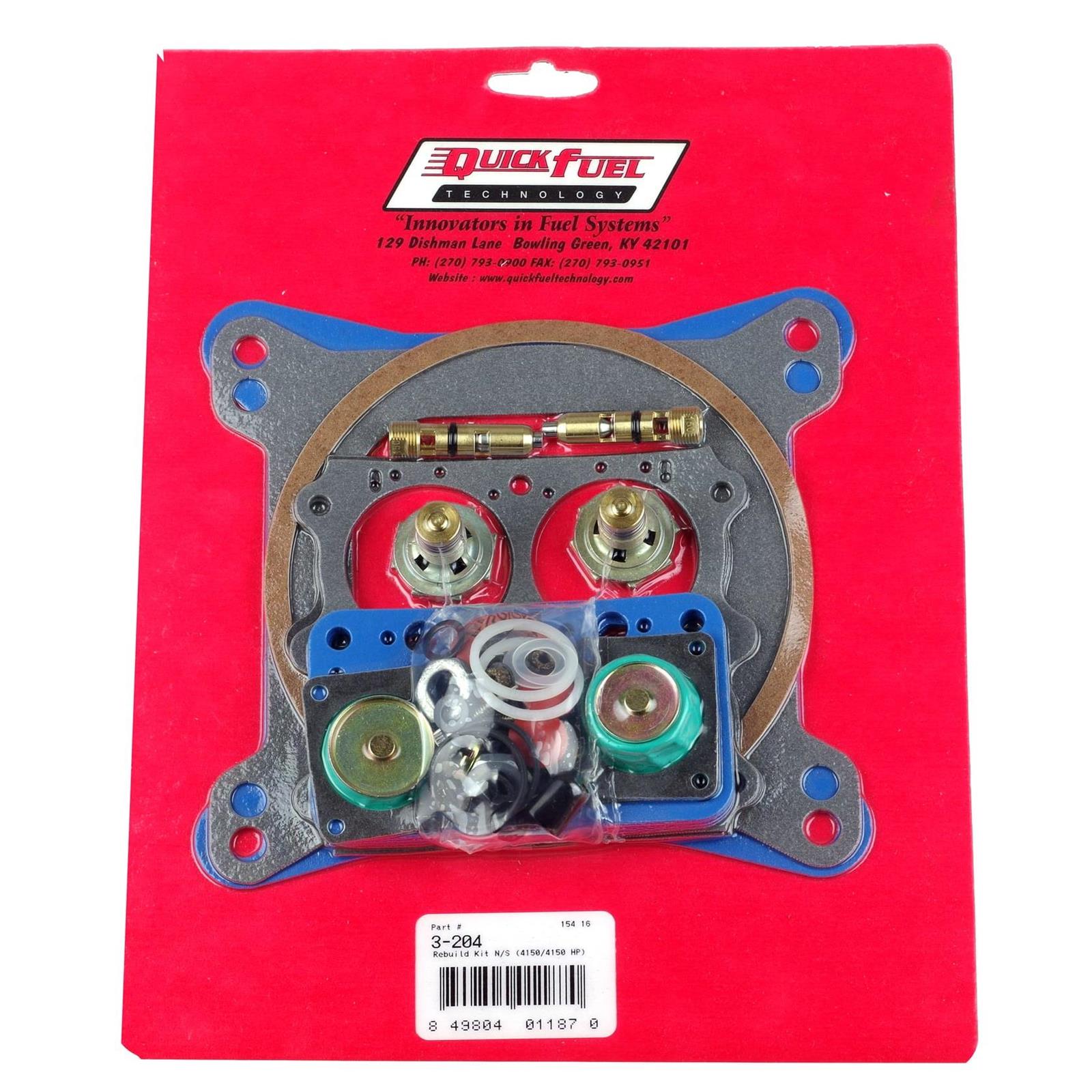 Quick Fuel 3204QFT Performance Carburetor Rebuild Kit, 4150/4150 H.P.
