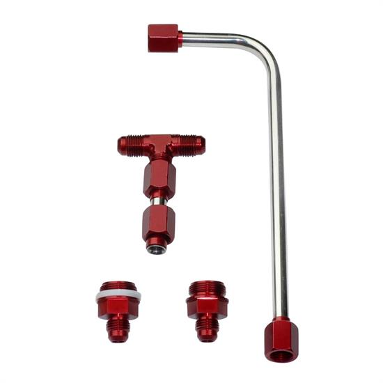 Quick Fuel 34600RQFT Dual Feed Fuel Line, 6 AN, Red