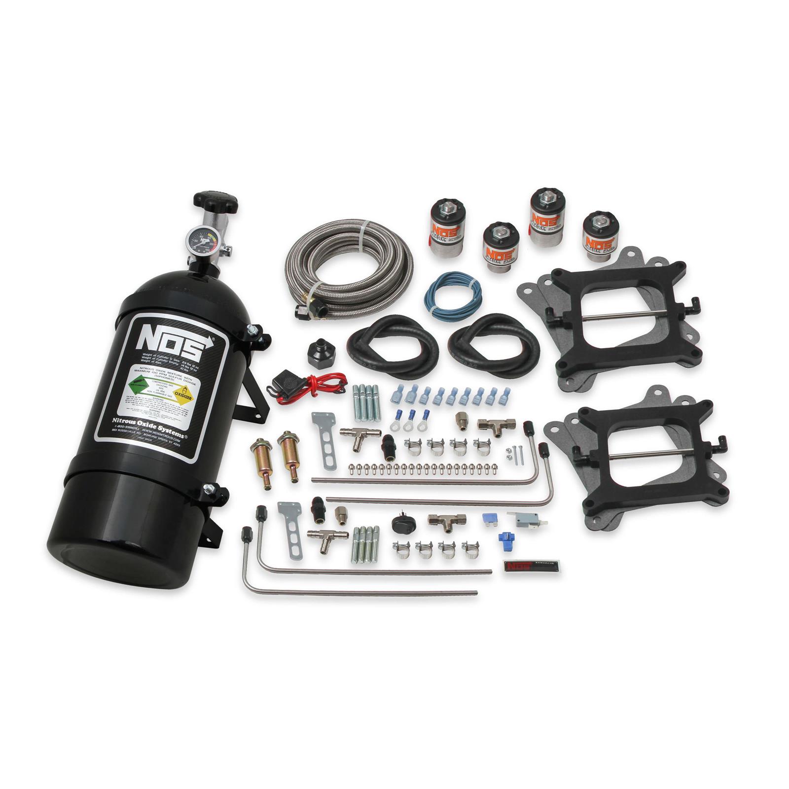 NOS 02010BNOS Cheater Wet Nitrous System, Dual 4150 Carburetors
