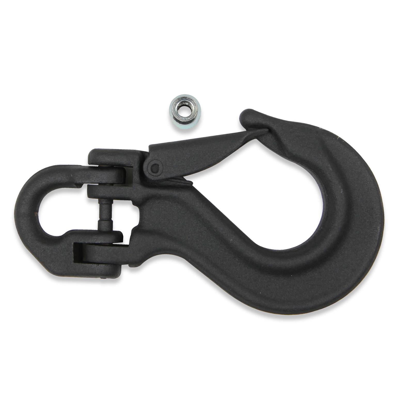 Anvil 1062AOR Replacement Winch Hook w/Clasp, 11,000 Pound, Black