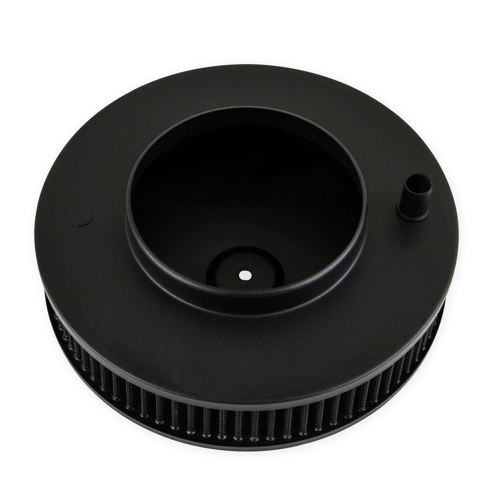 Holley 120145B Flat Base Air Cleaner, 10 Inch, Black