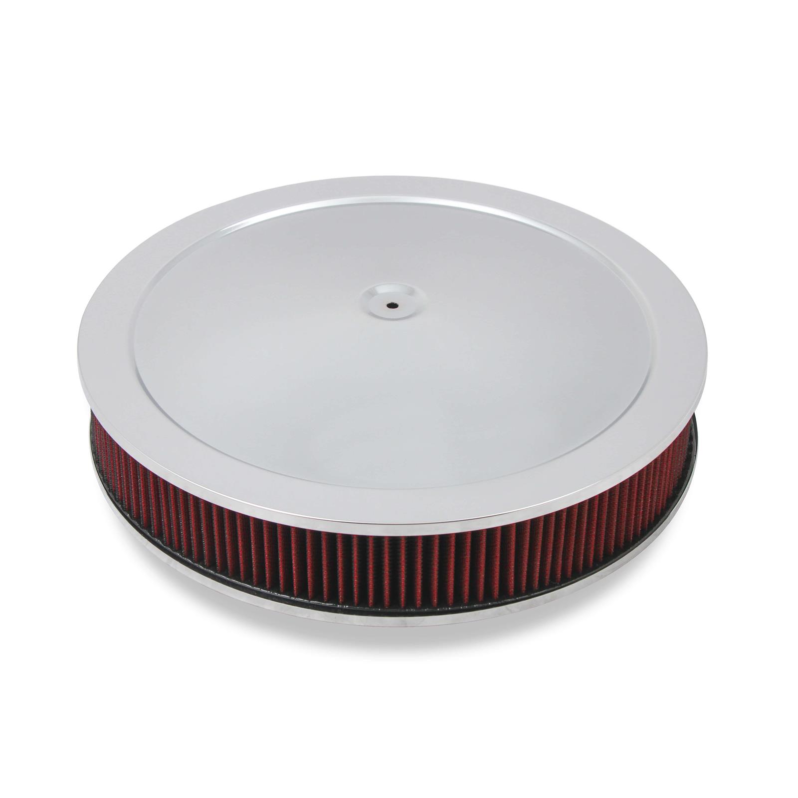 Holley 1204130 4150 Drop Base Air Cleaner, 3 Inch Red Filter
