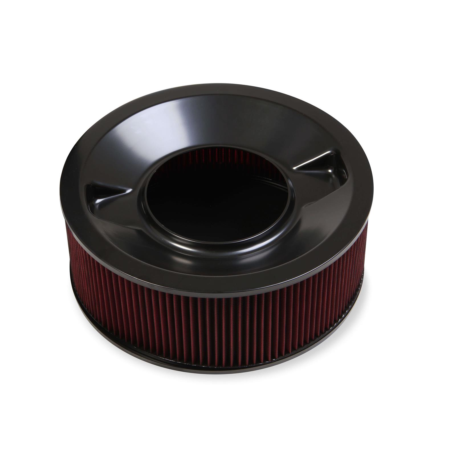 Holley 1204660 4500 Drop Base Air Cleaner, Black, 6 Inch Filter