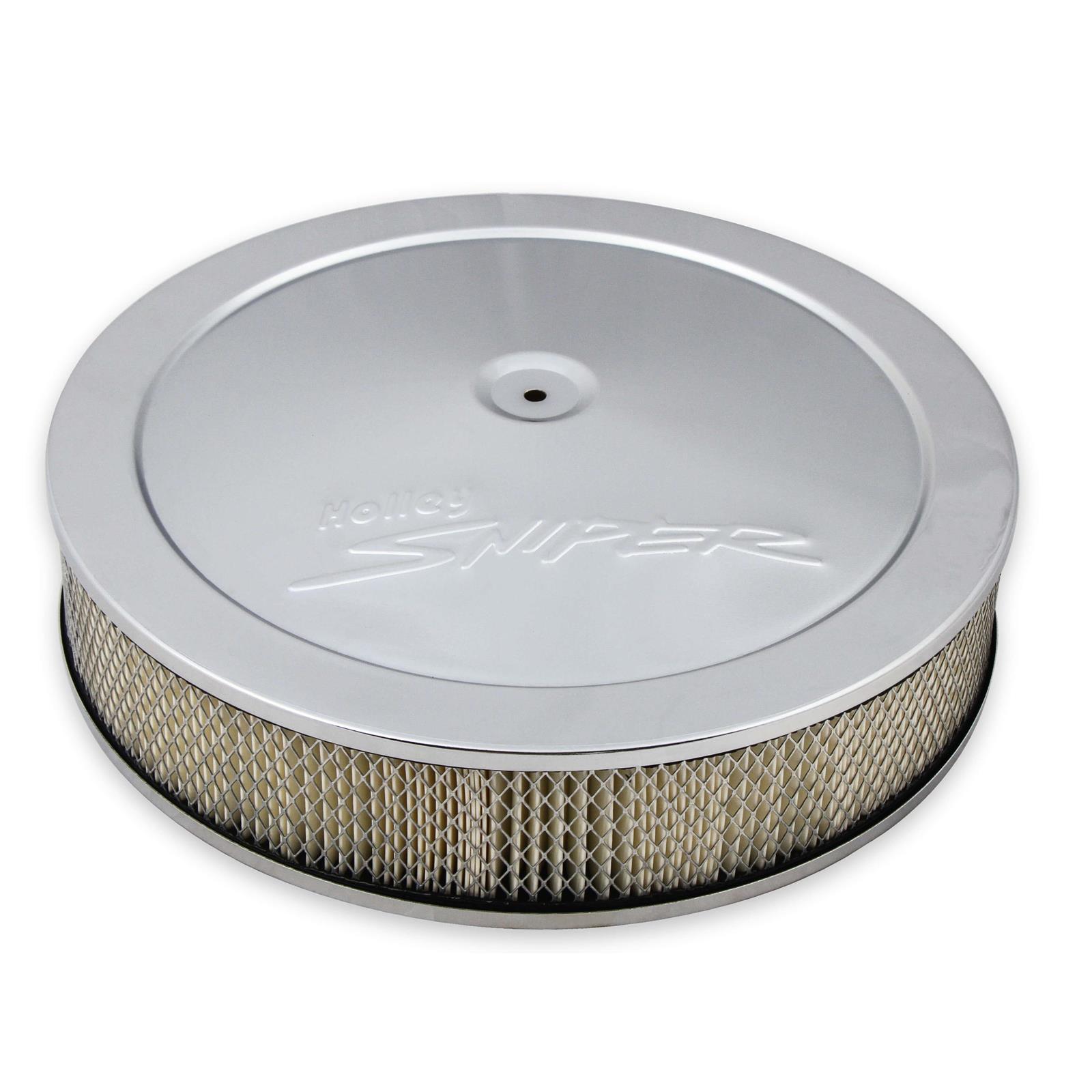 Holley 120540 Sniper Air Cleaner Assembly, 14 x 4 Inch, Chrome