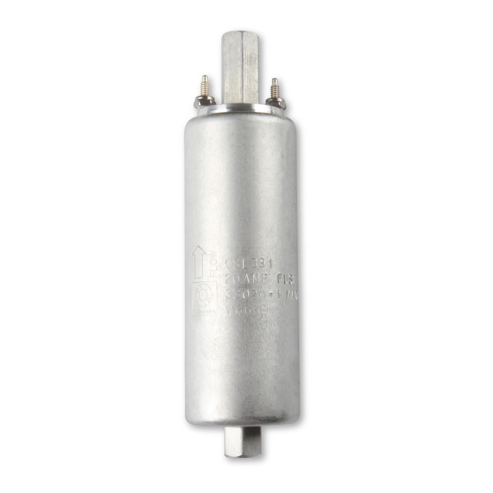 Holley 12-930 Universal In-Line Fuel Pump 190 LPH (Up To 350HP)