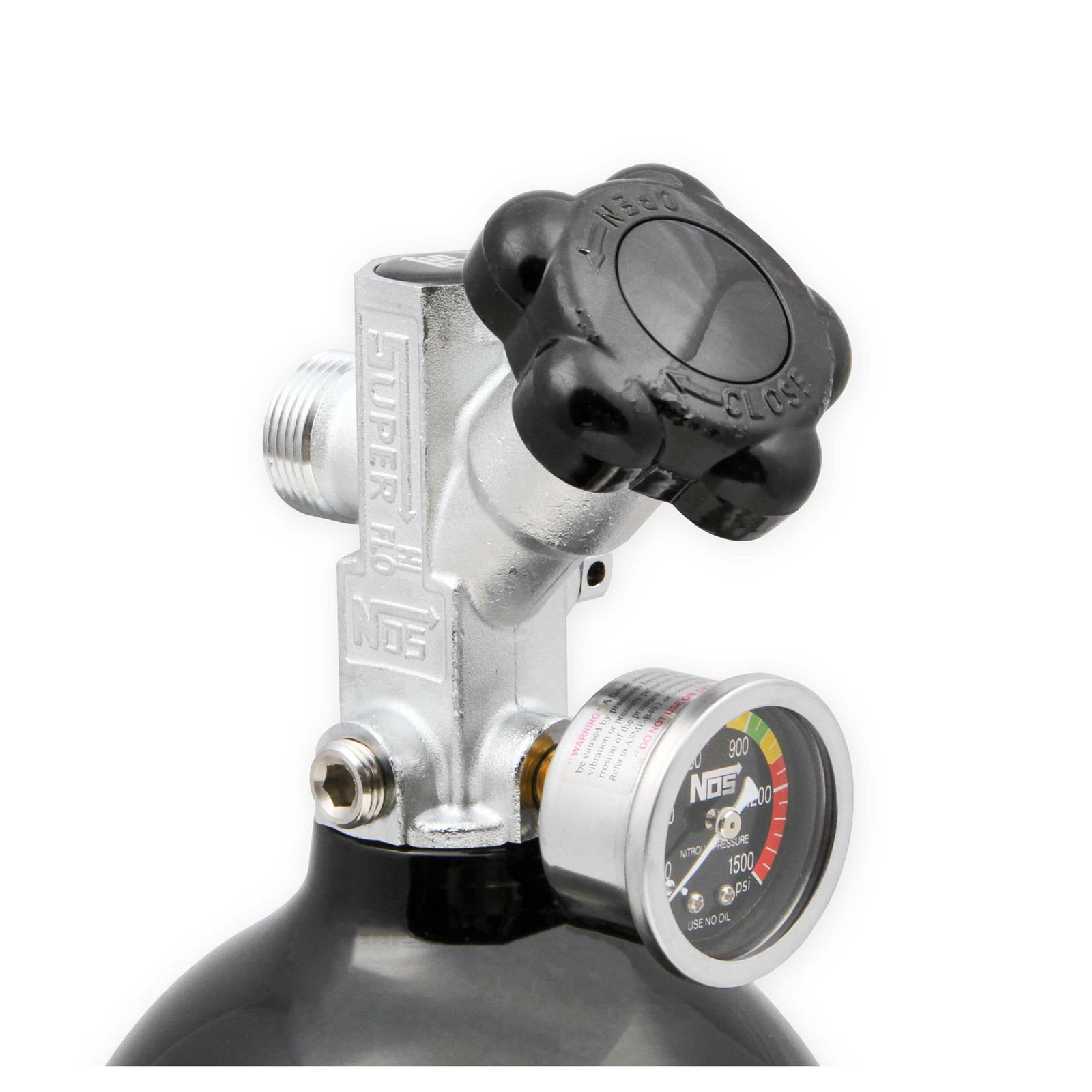 NOS 14730BNOS Nitrous Bottle, 5 Pound, with Gauge, Black