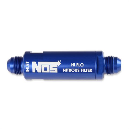 NOS 15557NOS InLine HiFlow Nitrous Filter, 6 AN, Blue