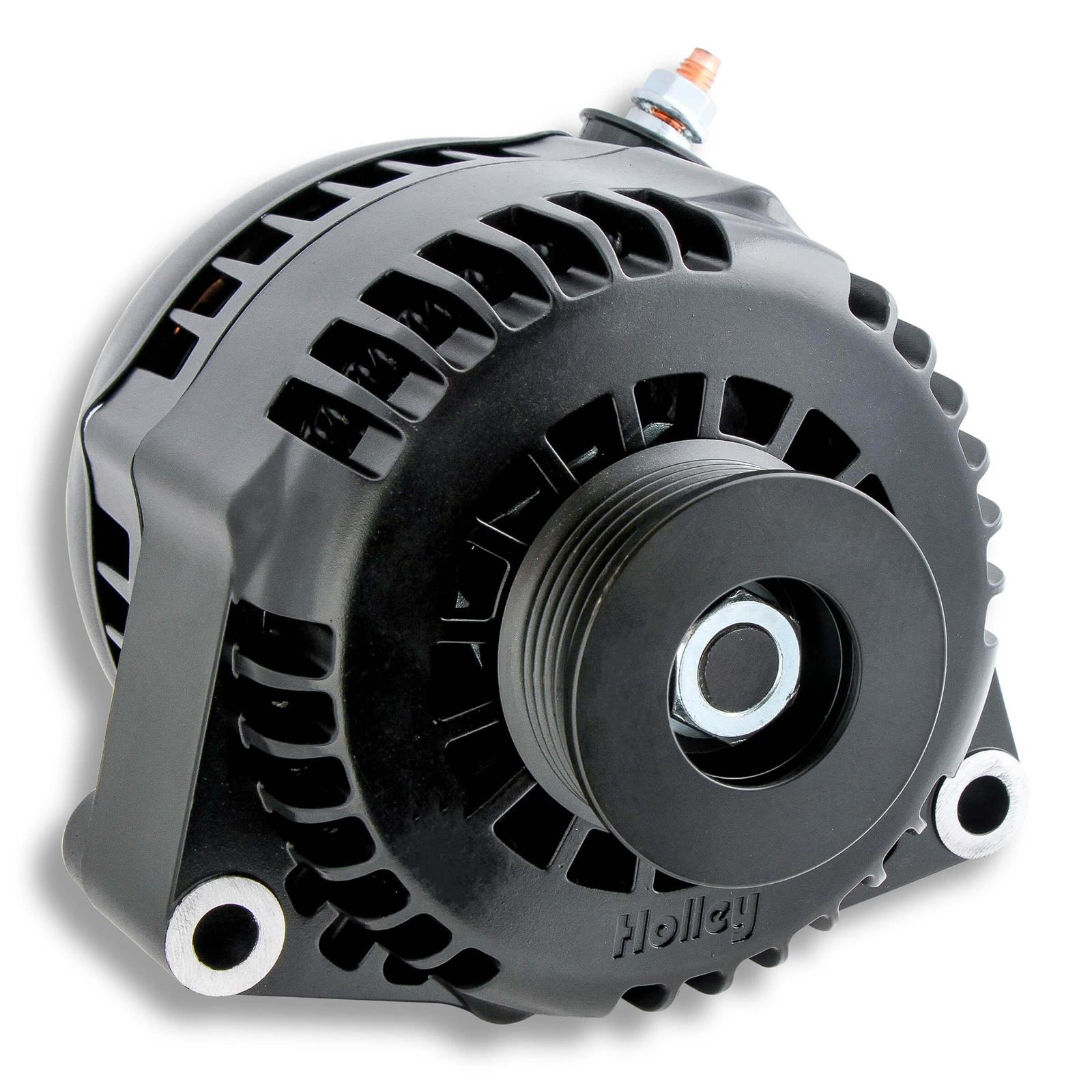 Holley 197303 Premium Alternator, 150A, Black