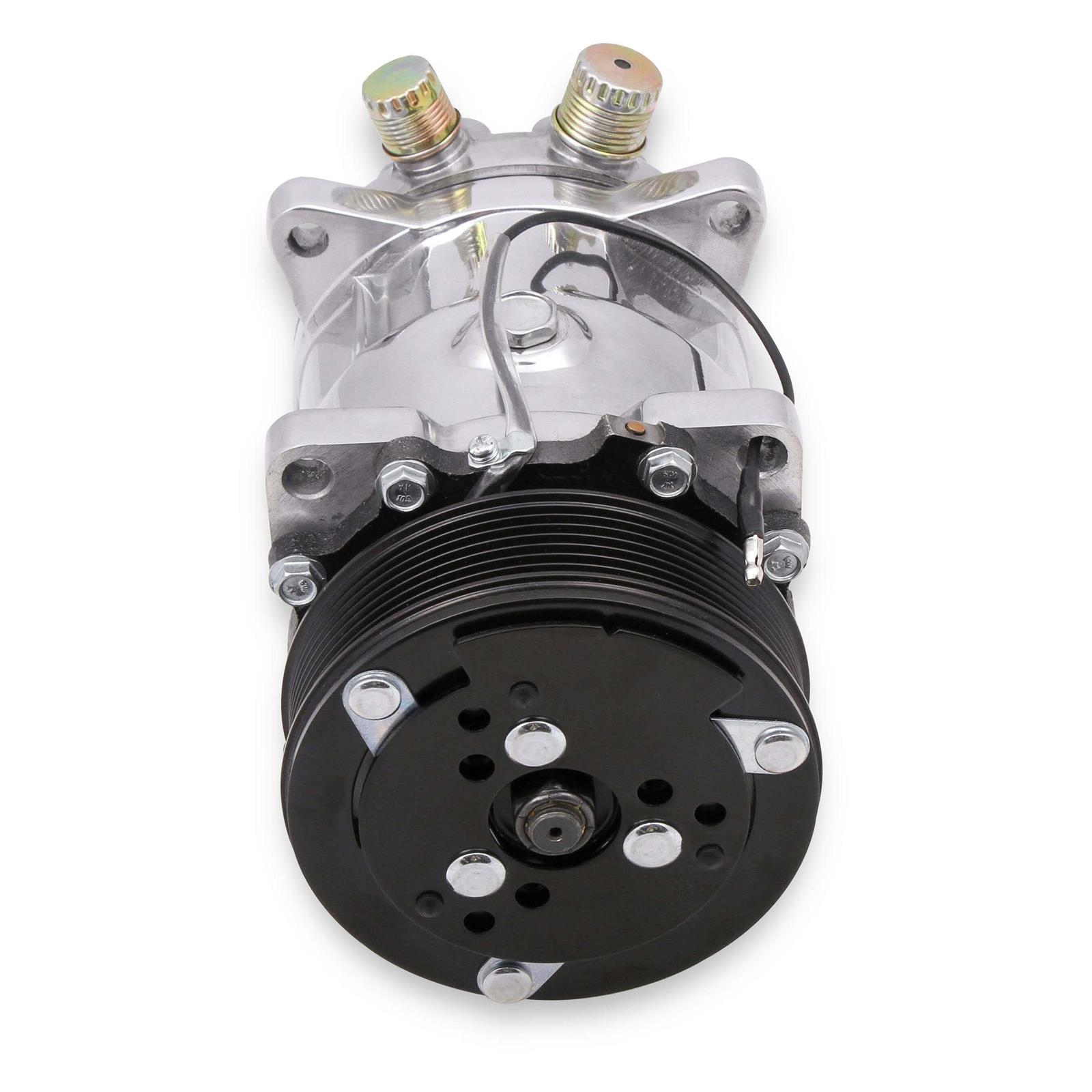 Holley 199-105 SD508 Sanden A/C Compressor, Polished