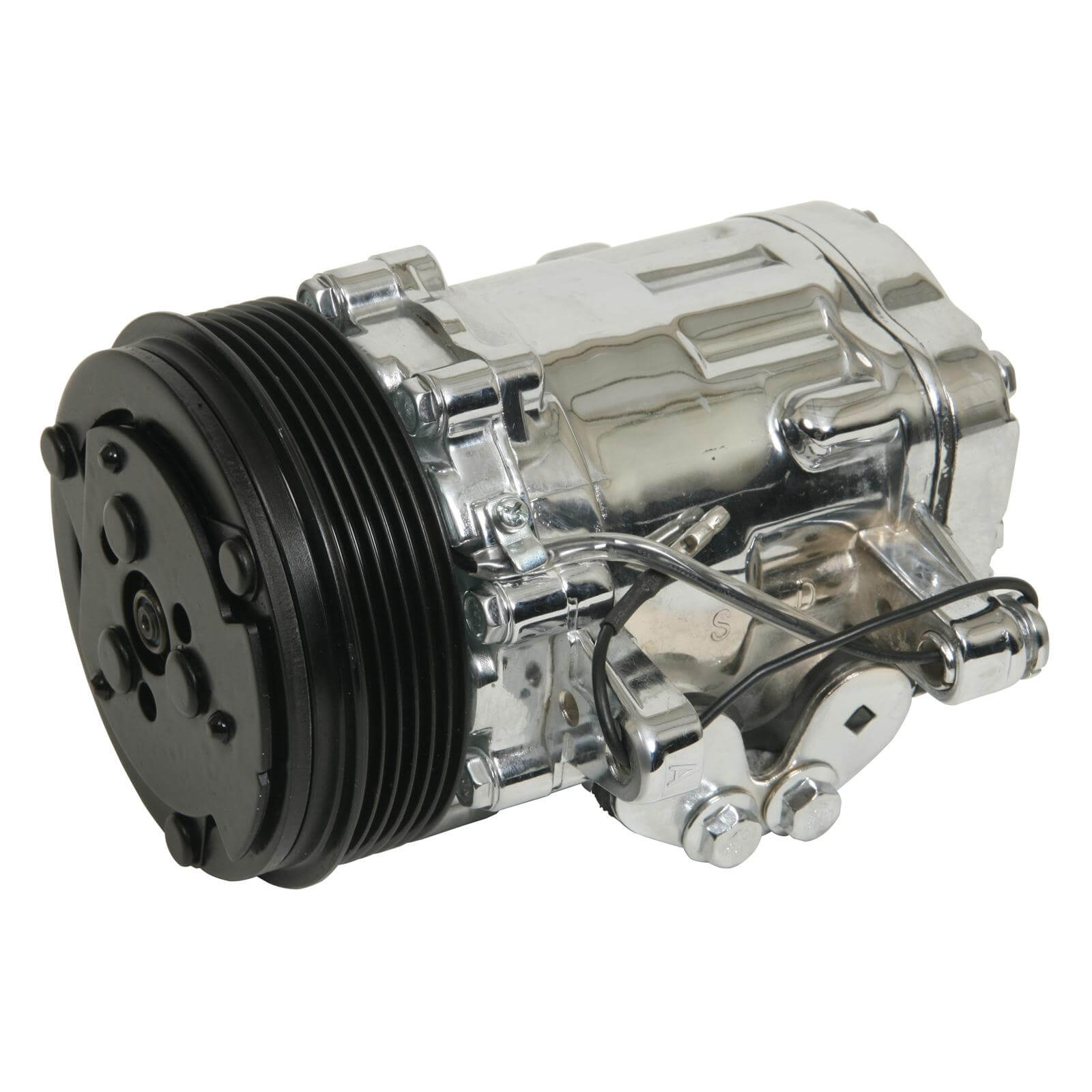 Holley 199-106 SD7 A/C Compressor, Polished