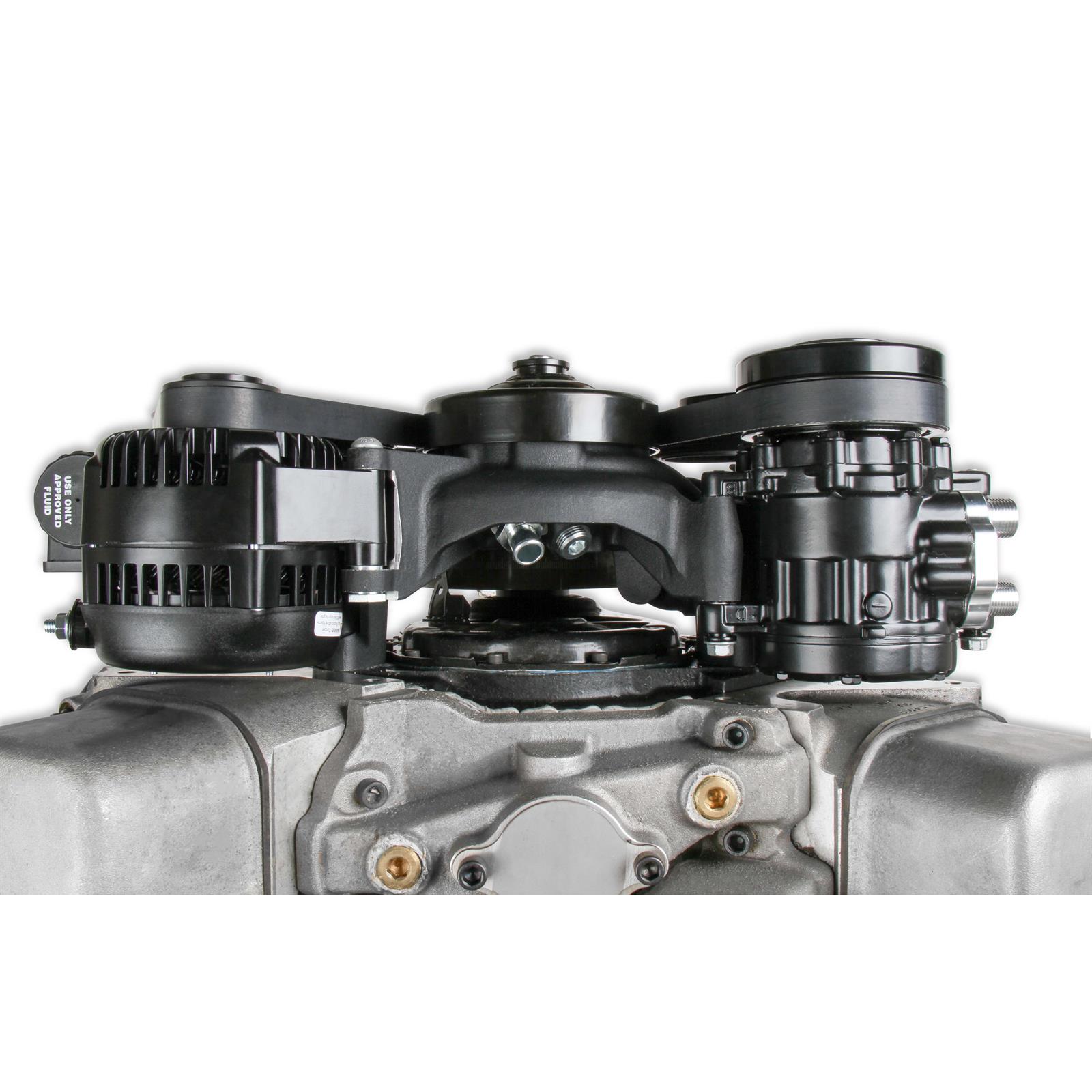 Holley 20240BK SBC MidMount Complete Accessory System, Black