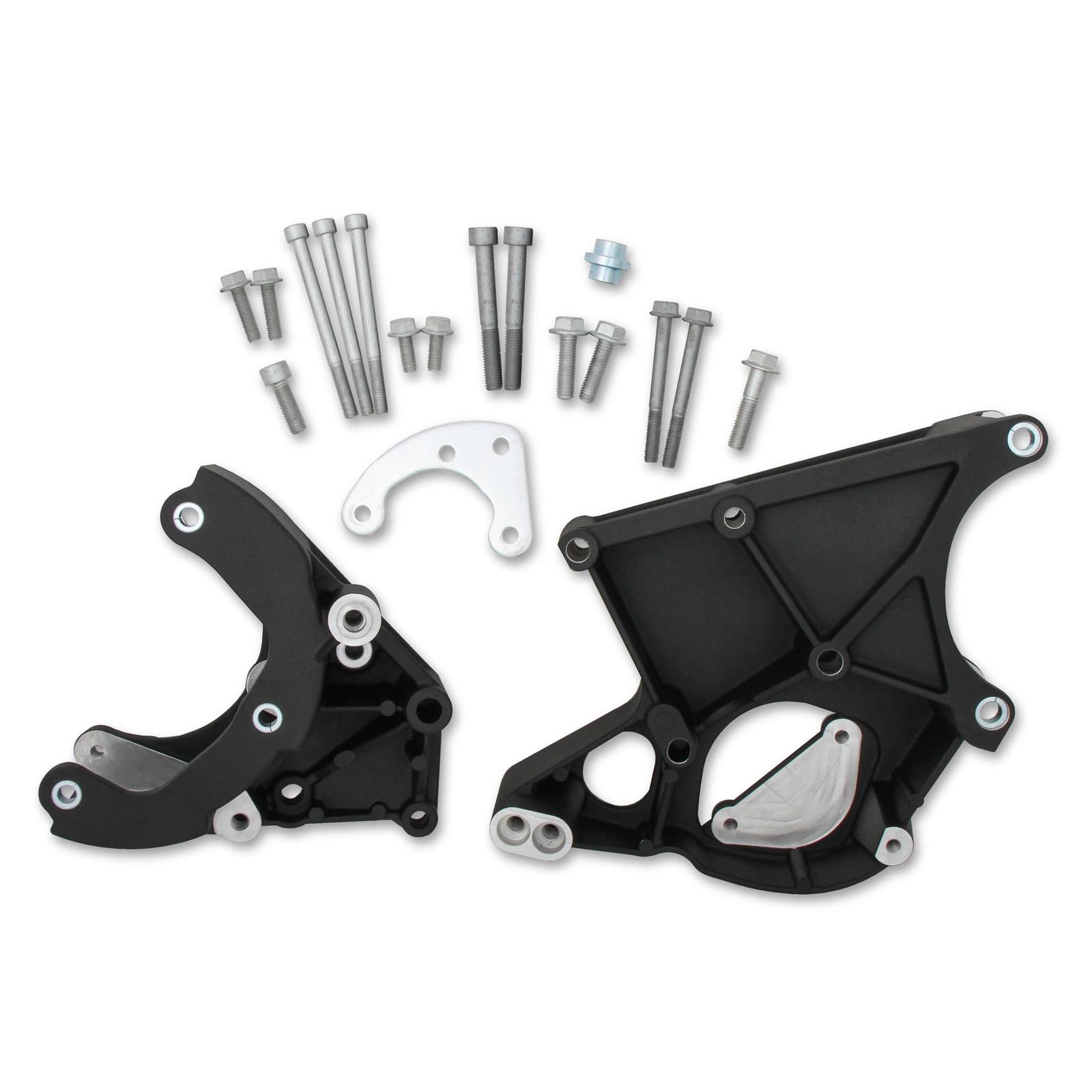 Holley 20131BK LS Accessory Drive Bracket Kit,A/C,P/S, Alt,Black
