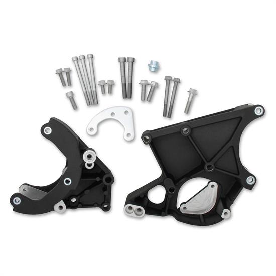 Holley 20131BK LS Accessory Drive Bracket Kit,A/C,P/S, Alt,Black