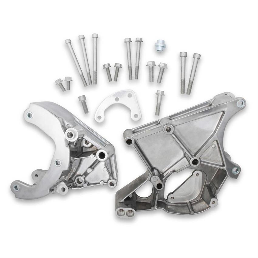 Holley 20131P LS Accessory Drive Bracket Kit, A/C, P/S, Polished