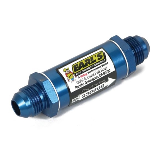 230208 Blue Anodized Aluminum 85 Micron In-Line Fuel Filter