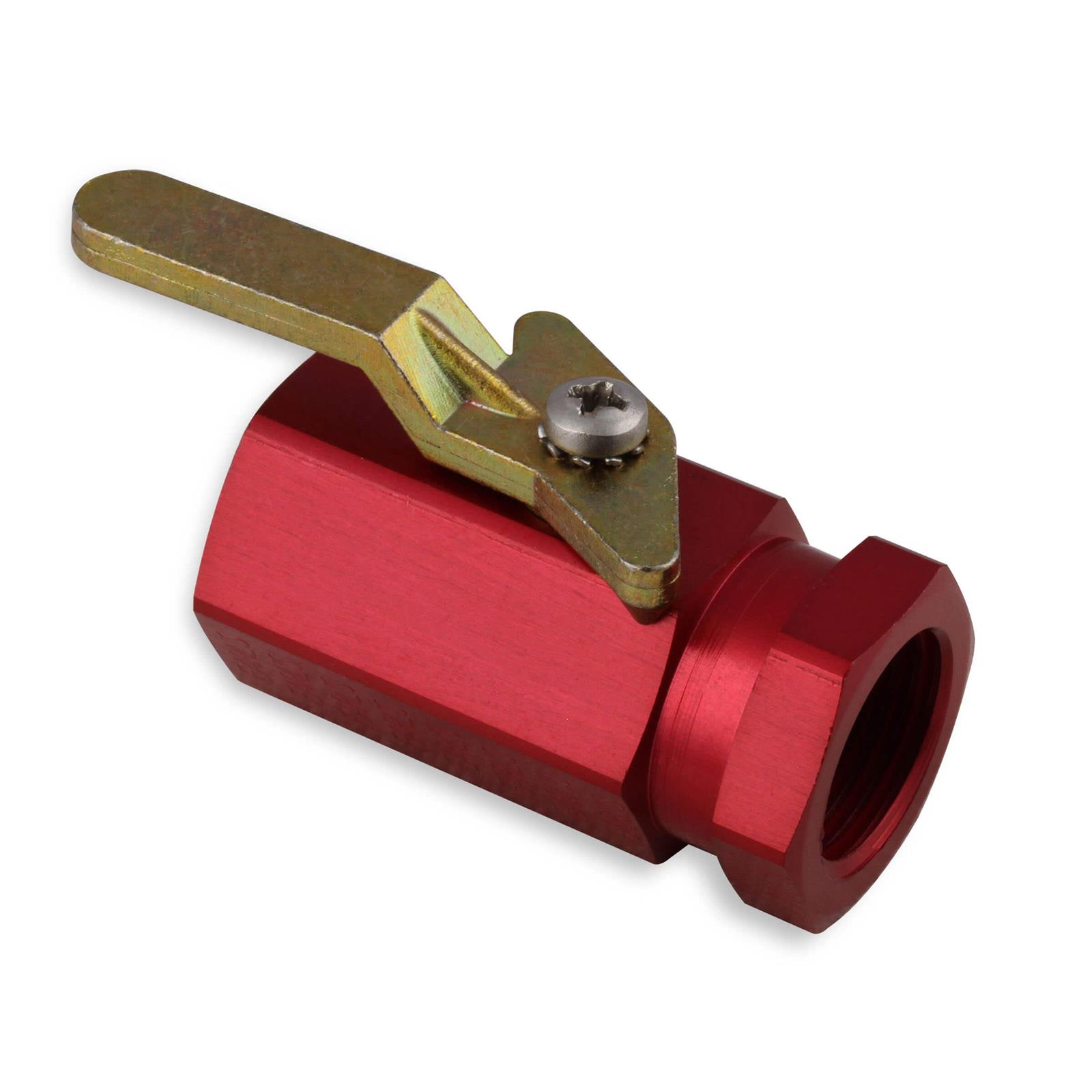 Earls 230500ERL Aluminum ShutOff Valve, 3/8 Inch NPT, Red