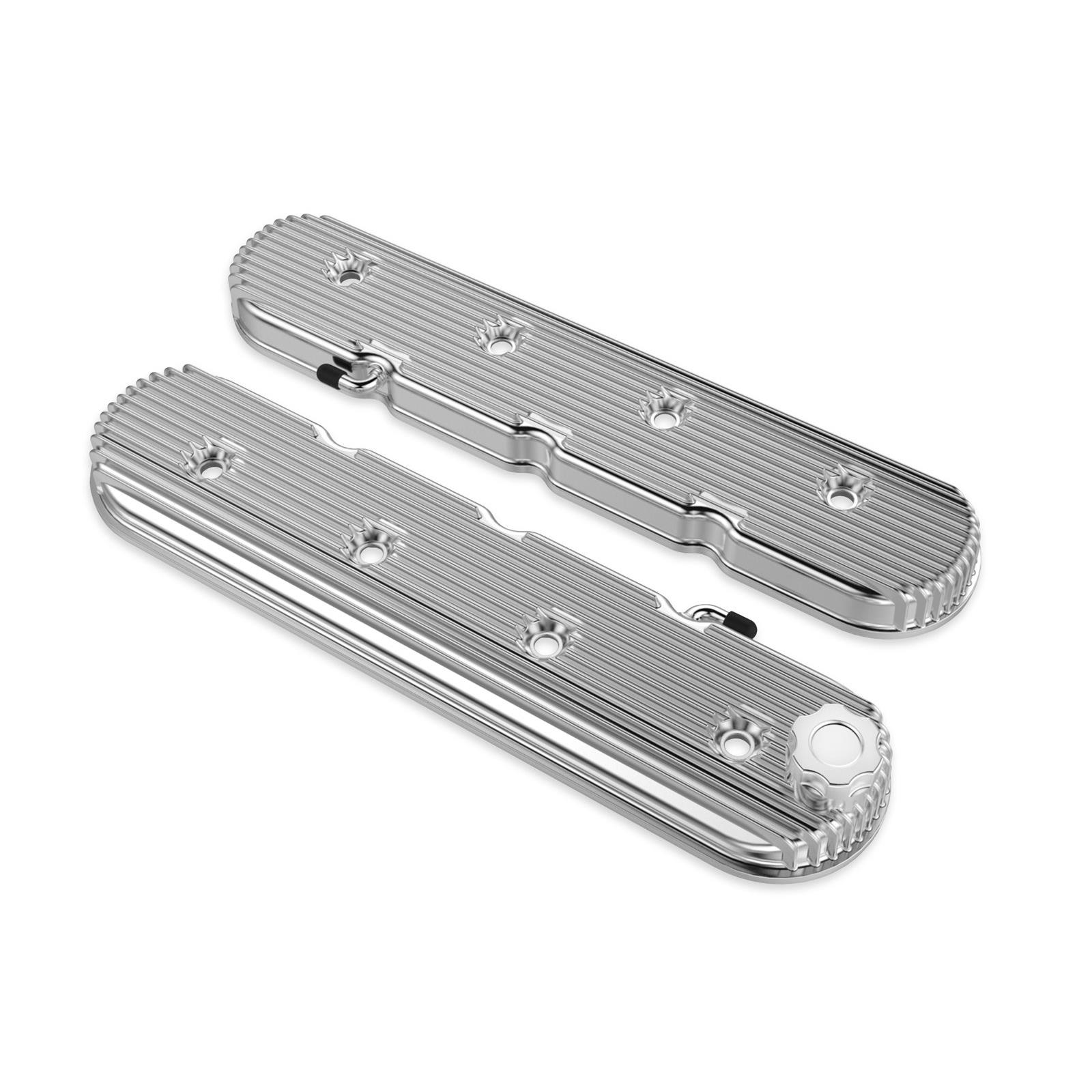 Holley 241-131 Vintage Series Finned LS Valve Covers, Polished