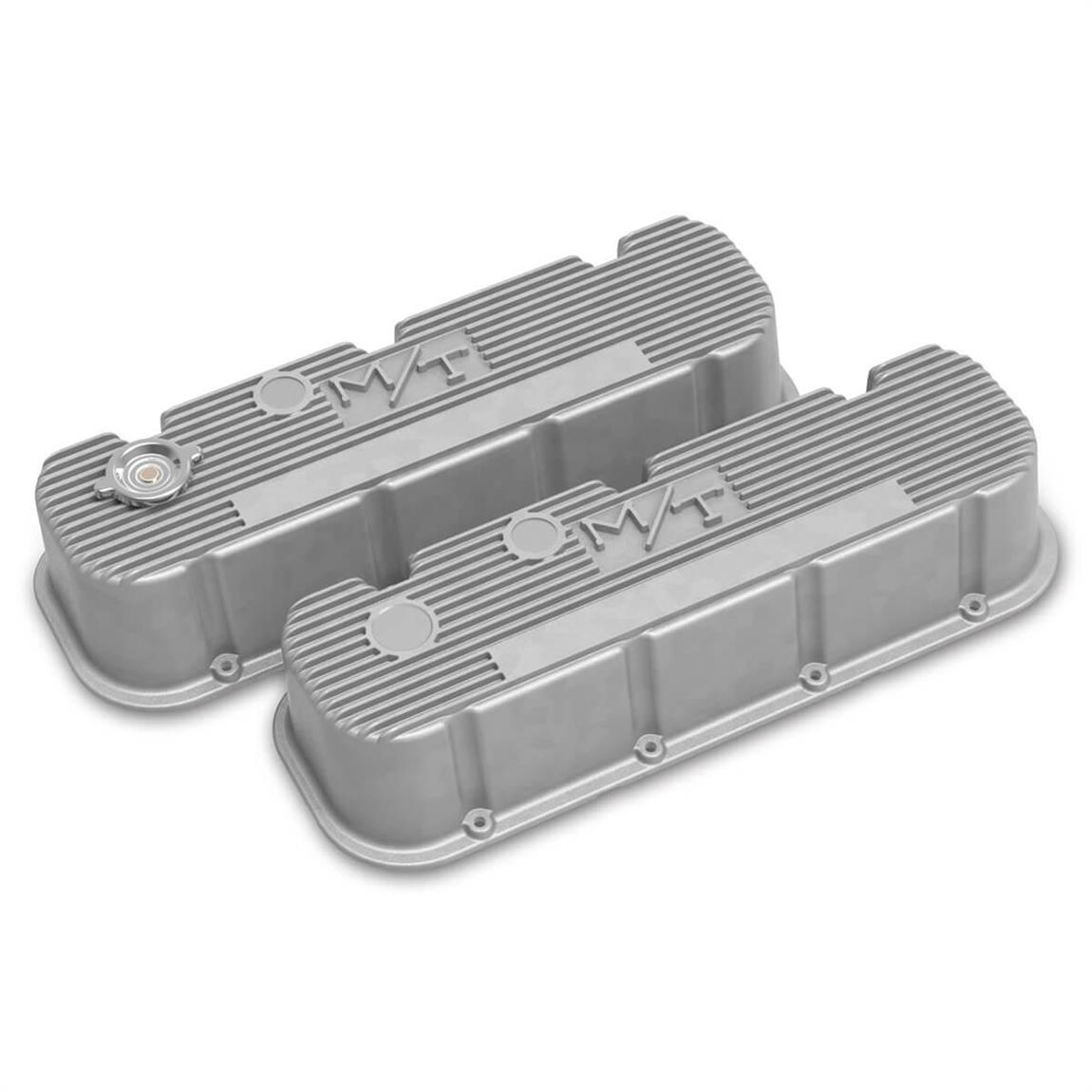 Holley 241150 Tall M/T Valve Covers, BBC Engines, Natural Cast