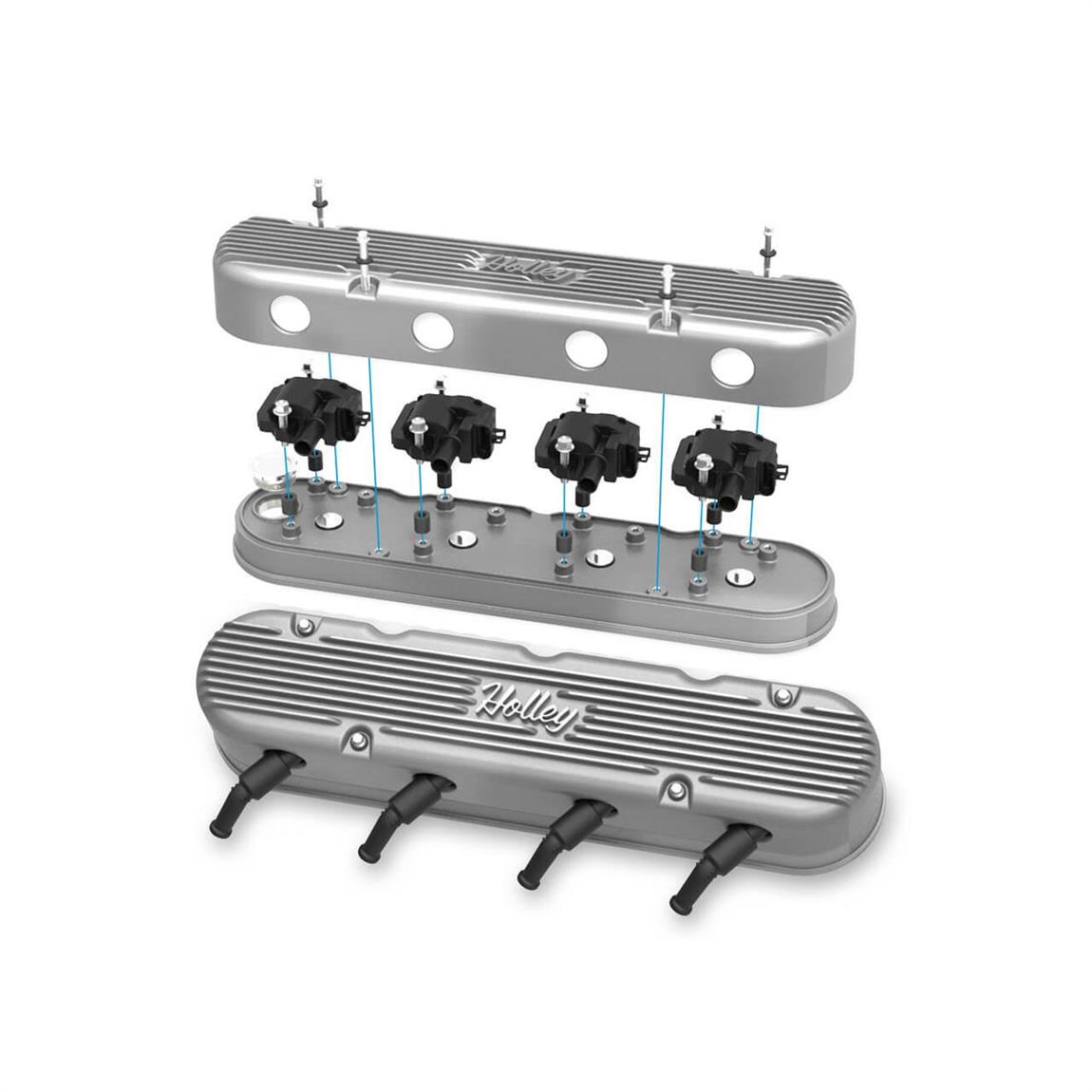 Holley 241170 2Piece LS Vintage Series Valve Covers, Natural