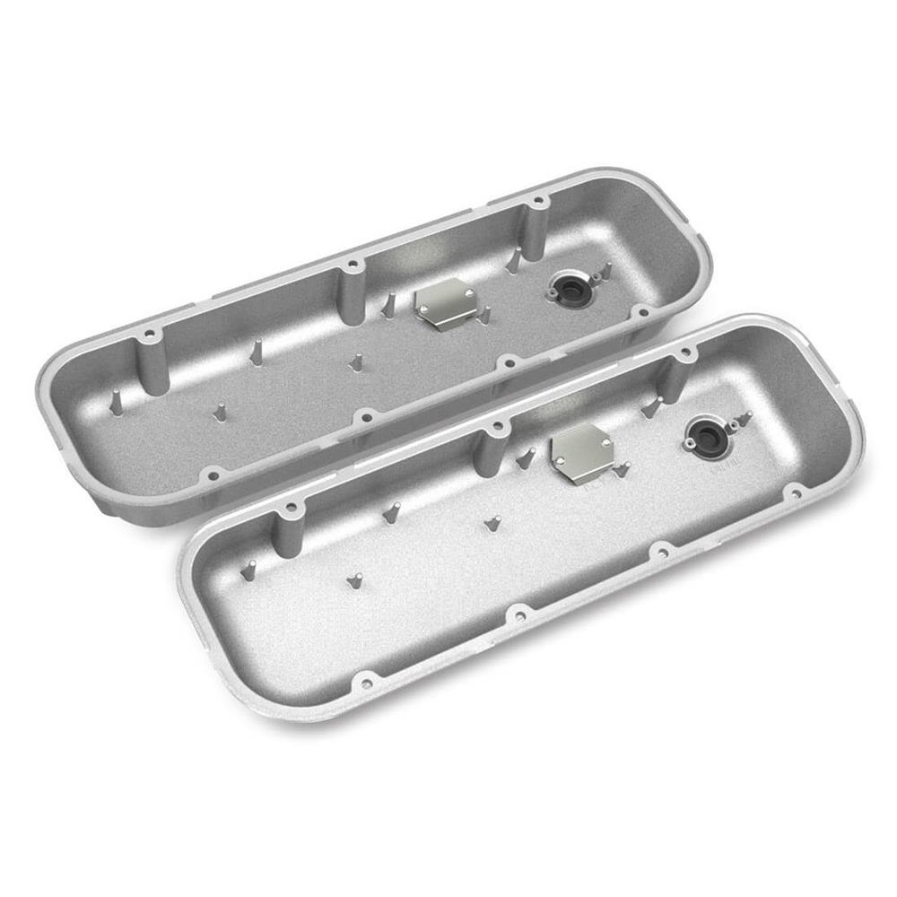 Holley 241300 BBC Finned Valve Covers, Natural Cast Finish