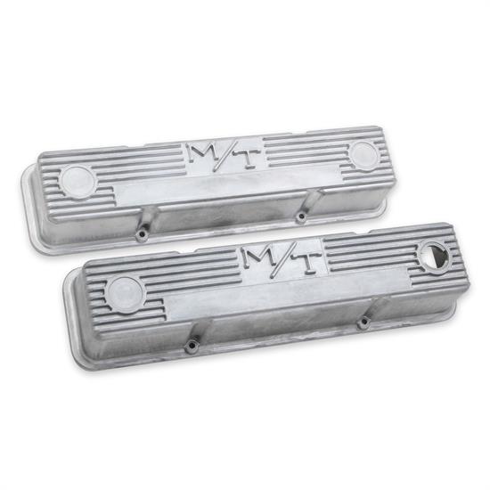 Holley 24186 M/T Valve Covers, SBC, Natural Cast Finish
