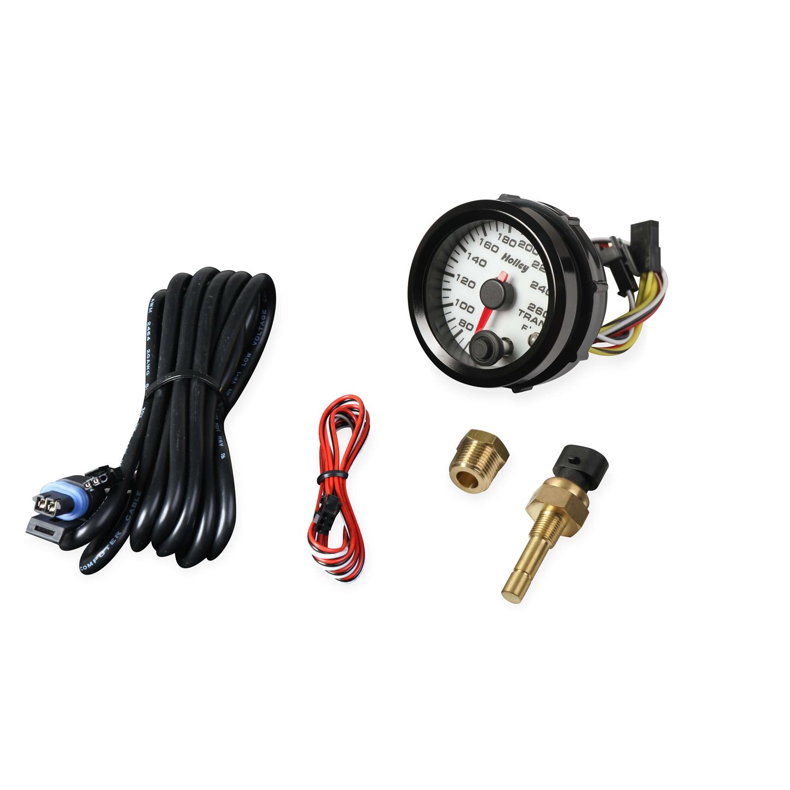 Holley 26605W Analog Style Transmission Temperature Gauge