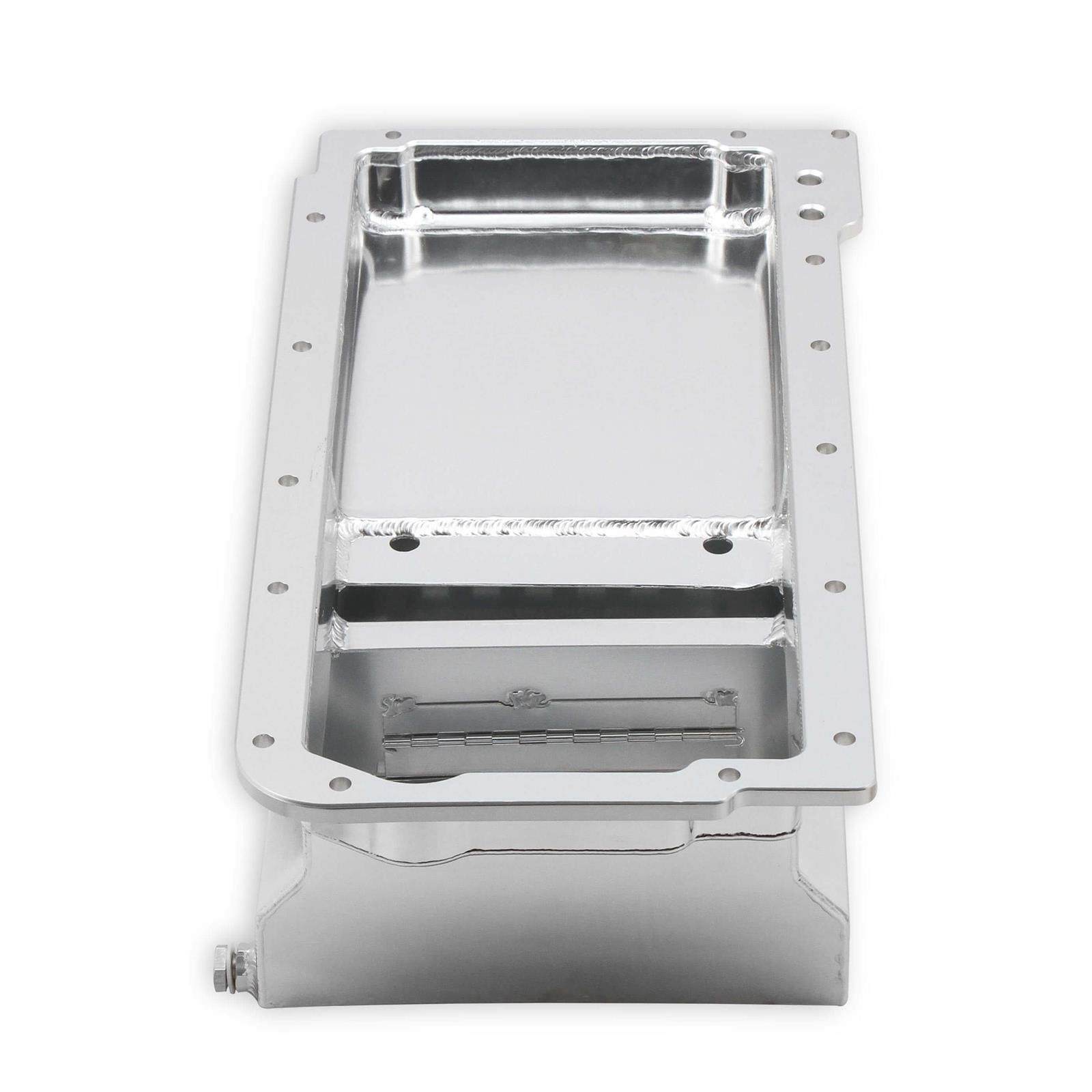 Weiand 5044WND Fabricated Oil Pan Kit LS1/2/6, Front Sump, Silver