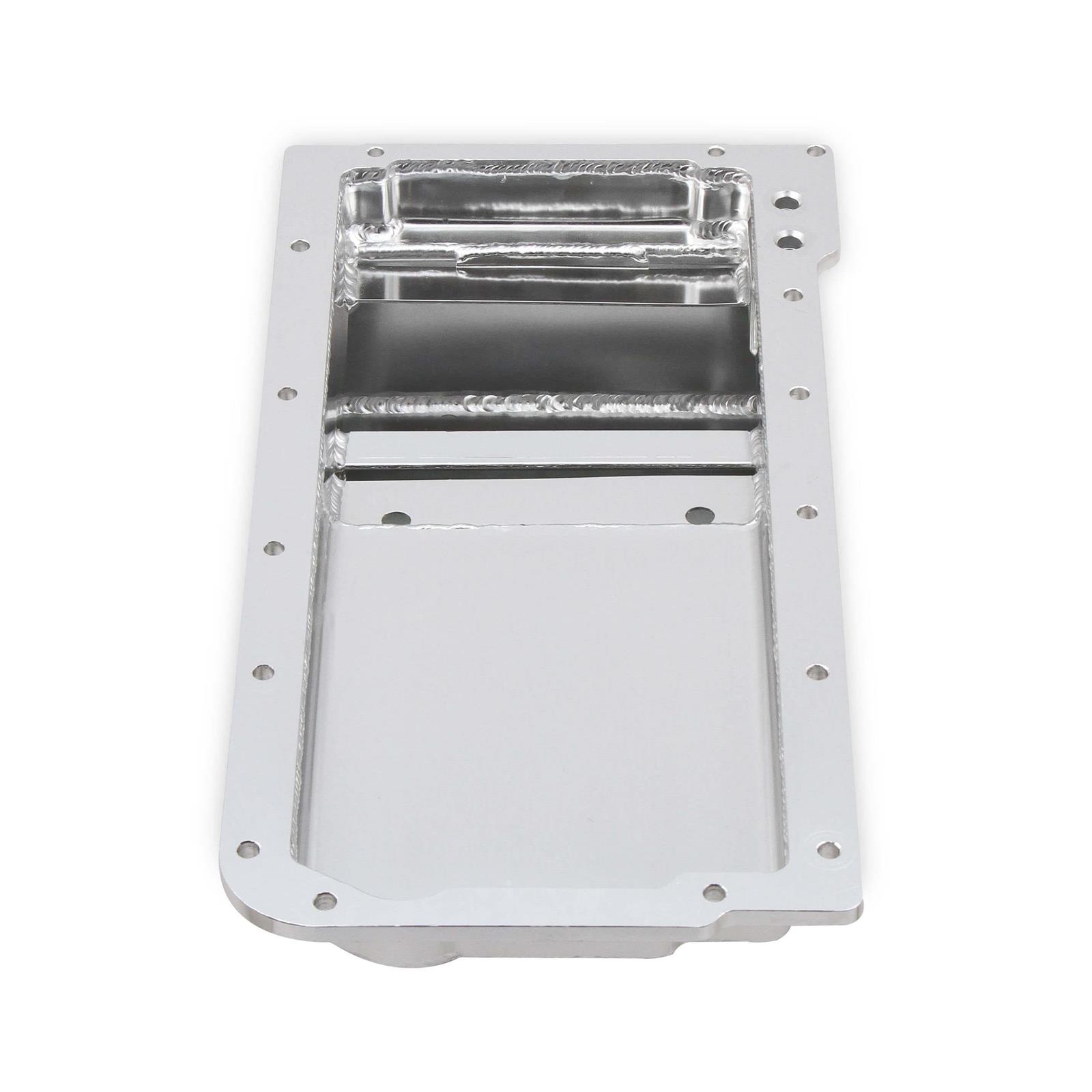 Weiand 5045WND Fabricated Oil Pan Kit, LS1/2/6, Rear Sump, Silver